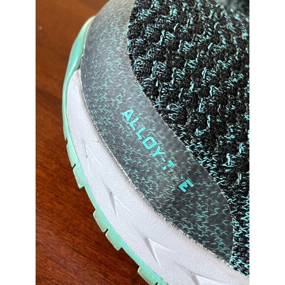 Women's Rocky WorkKnit LX Alloy Toe Athletic Work Shoe Grey/Teal Knit Size 7.5 - Picture 4 of 8